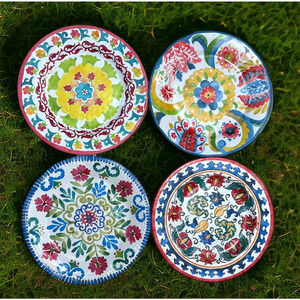 MELAMINE Picnic PLATES Set of 4 (2 TOMMY BAHAMA, Cynthia Rowley and IL MULINO)